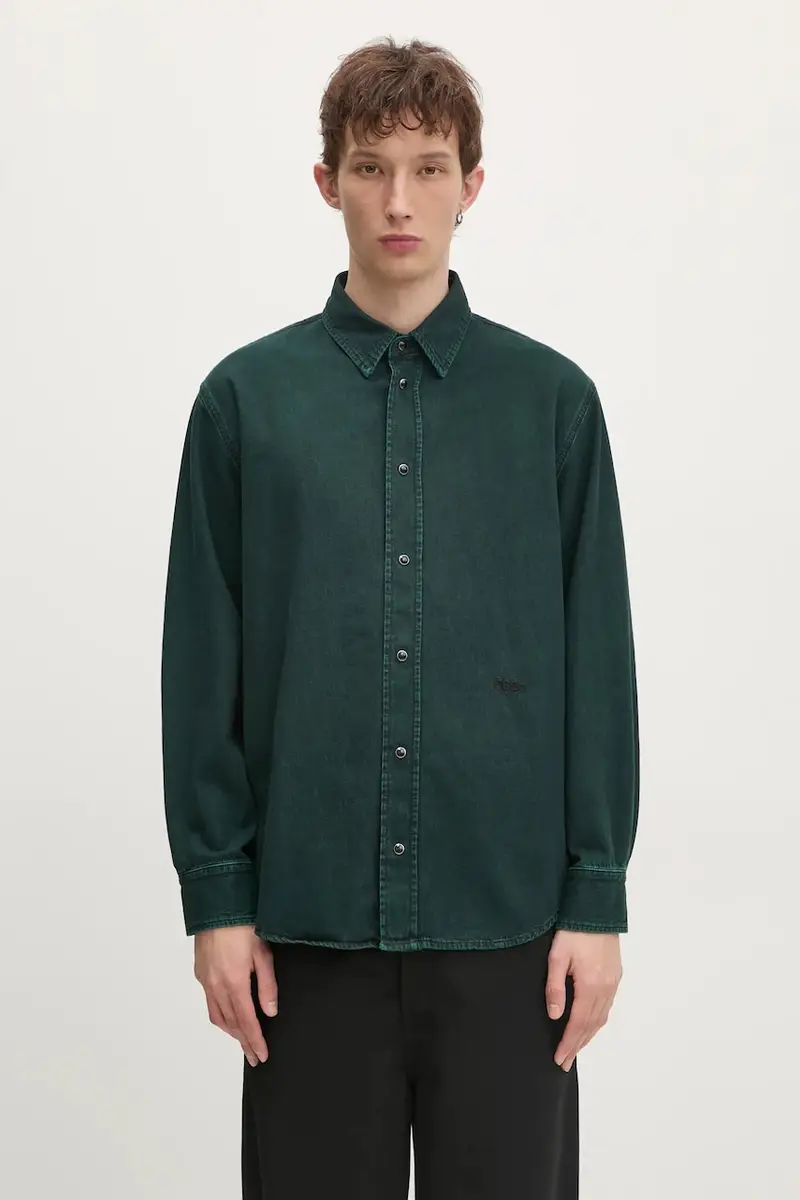 camicia 'Goya' Denim uomo colore verde F24-URD-1341-450