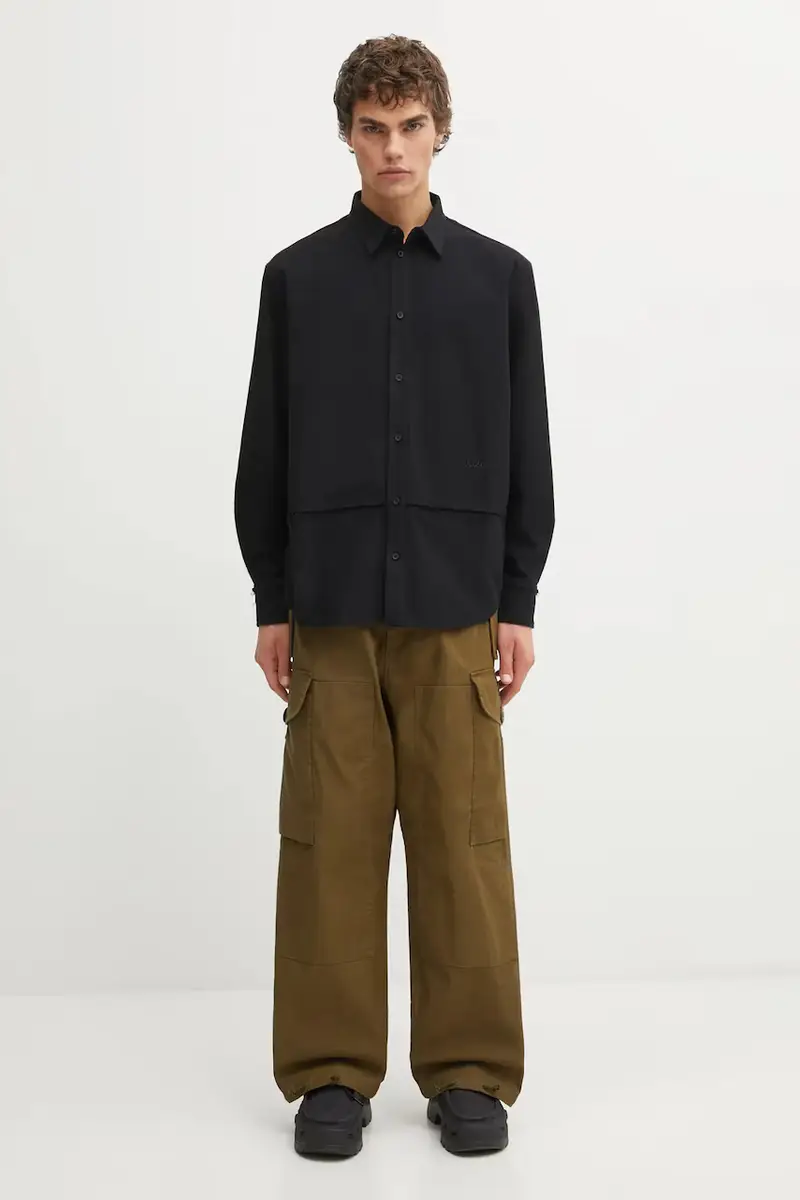 camicia in cotone 'Workday" uomo colore nero F25.URW.1302.000 miniatura 5