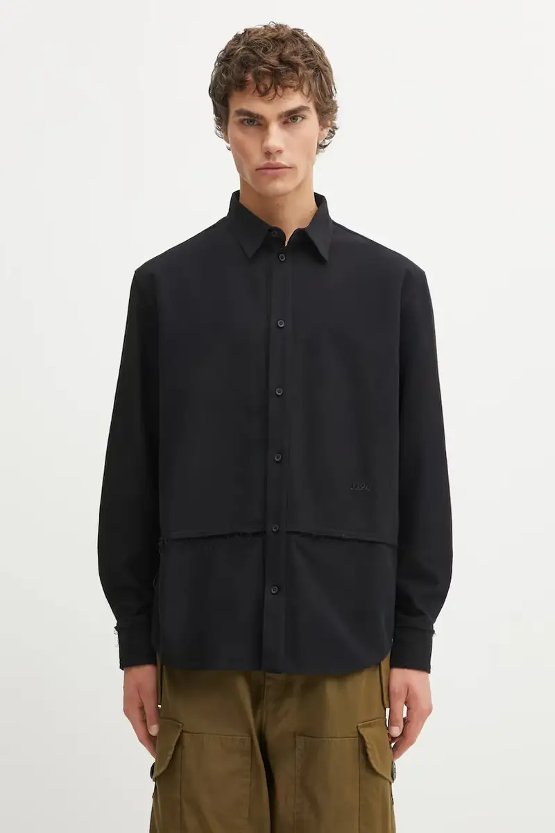 camicia in cotone 'Workday" uomo colore nero F25.URW.1302.000