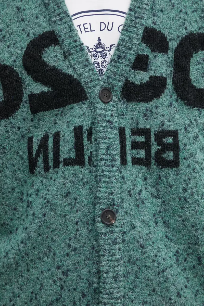 cardigan con lana 'Selfie' colore verde F25.URK.1612.450 Turchese miniatura 4