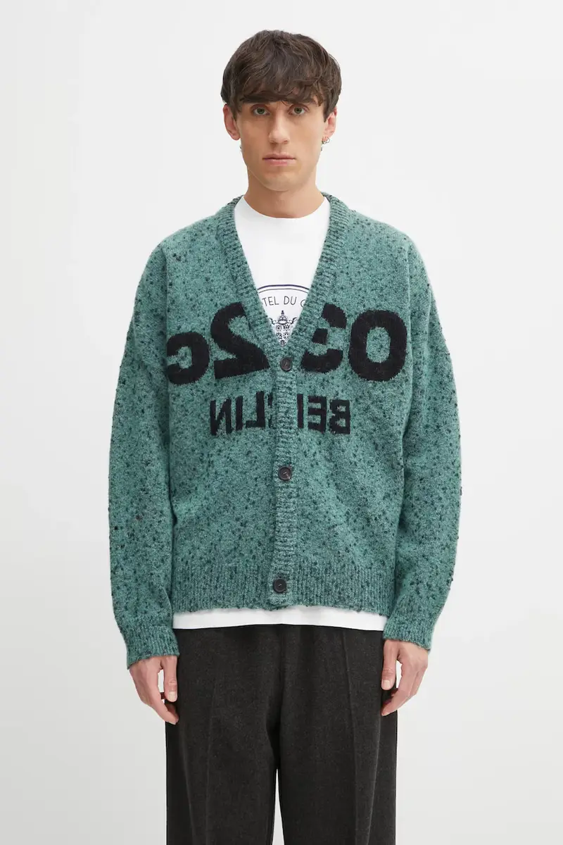 cardigan con lana 'Selfie' colore verde F25.URK.1612.450 Turchese