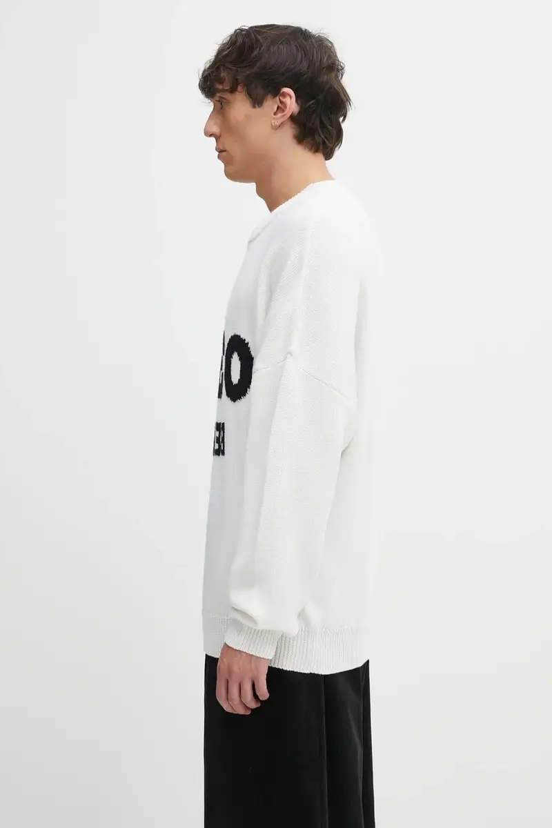 maglione in lana 'Selfie' uomo colore beige F25.URK.1511.100 miniatura 2