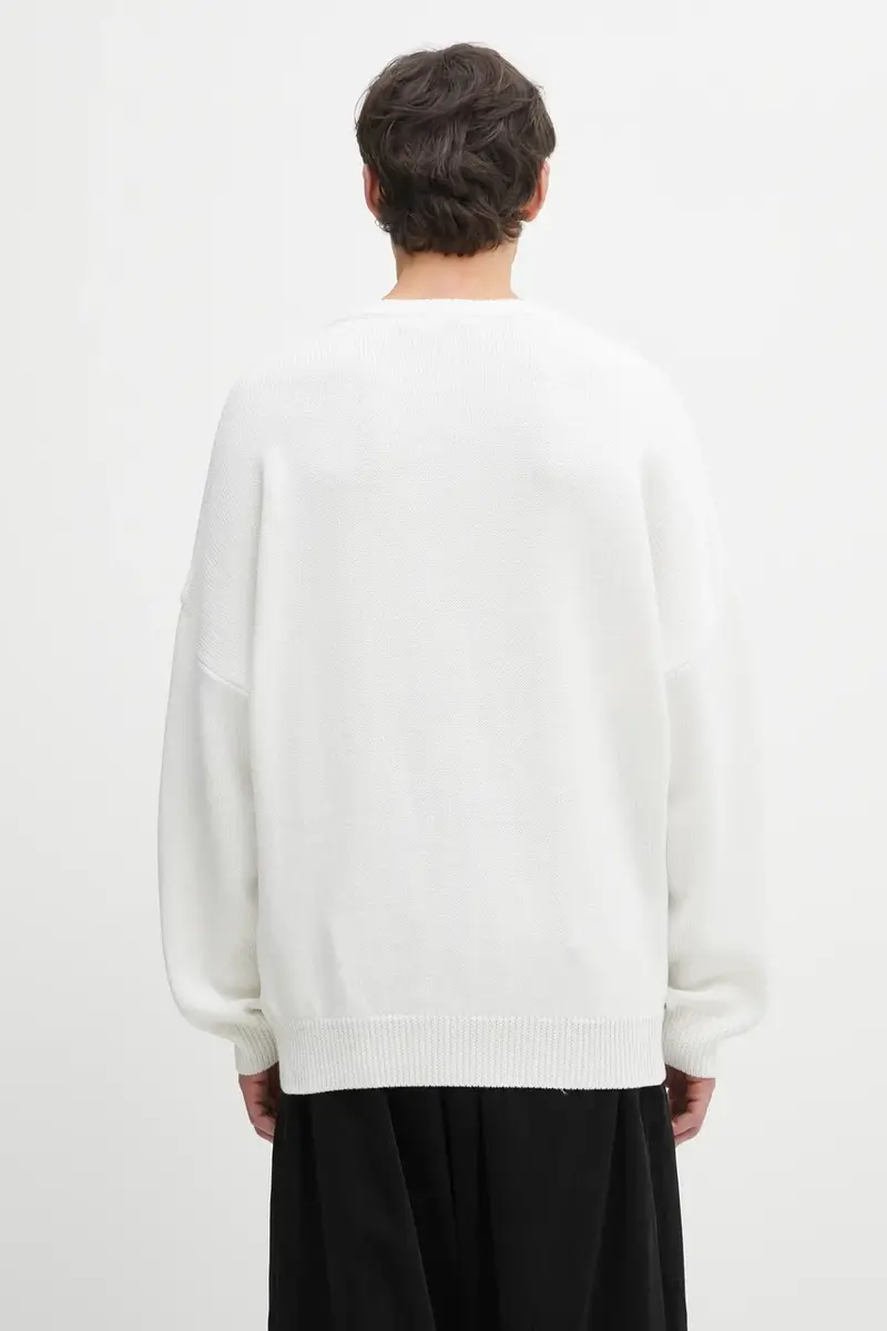 maglione in lana 'Selfie' uomo colore beige F25.URK.1511.100 miniatura 3