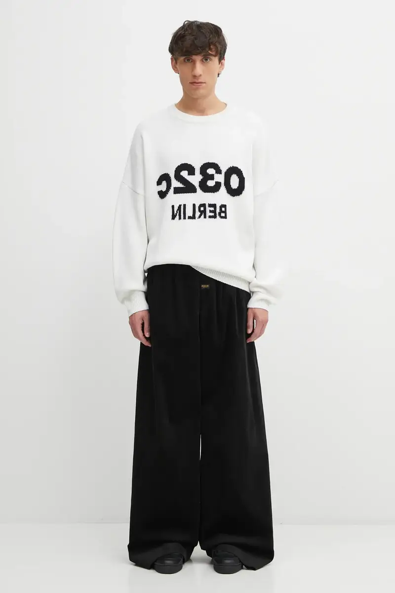 maglione in lana 'Selfie' uomo colore beige F25.URK.1511.100 miniatura 5