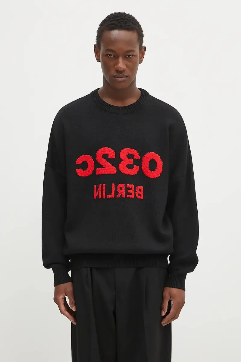 maglione in lana 'Selfie' uomo colore nero S25-URK-1511-000