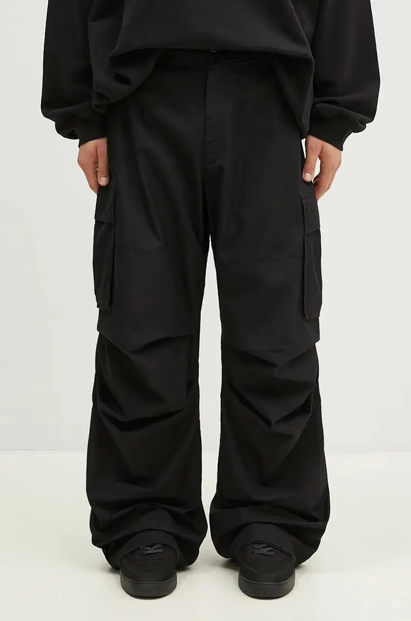 pantaloni in cotone ''Overtime'' Cargo Pants colore nero F24-URW-1001-000