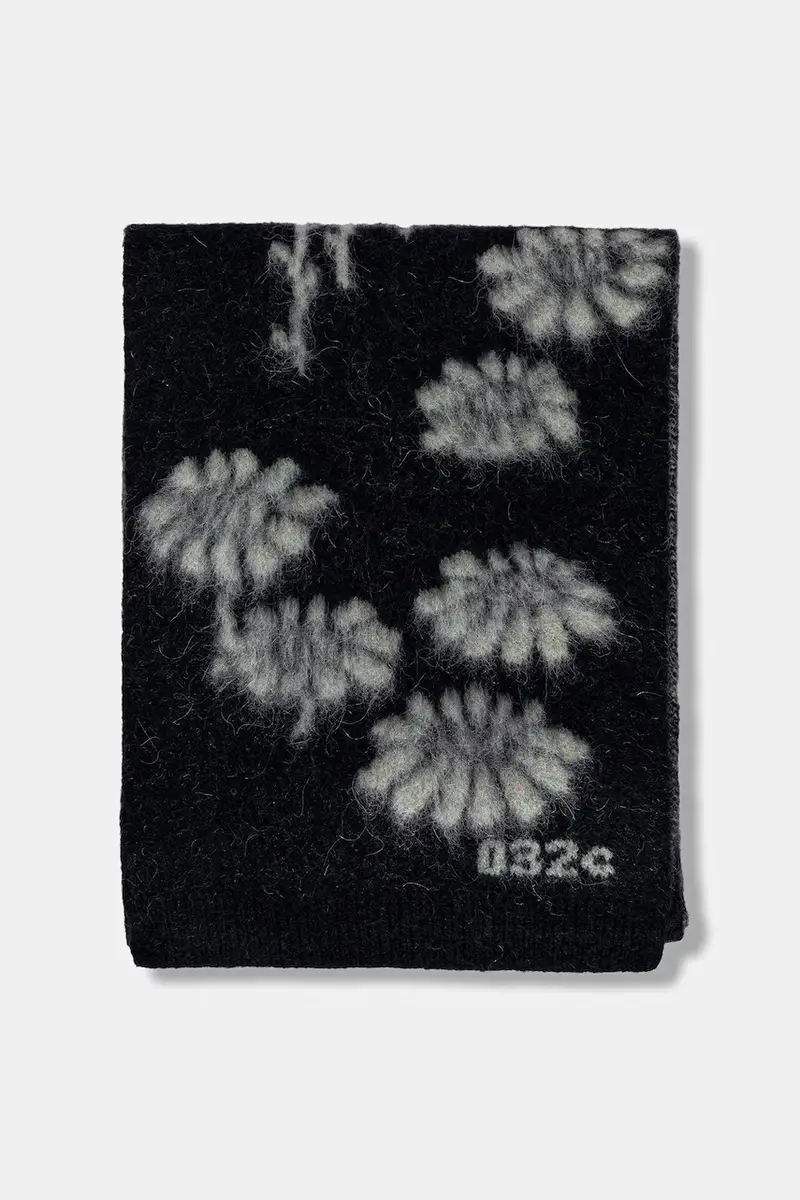 scialle con lana 'Melting Daisies' colore nero F25.UAK.3331.000 miniatura 2