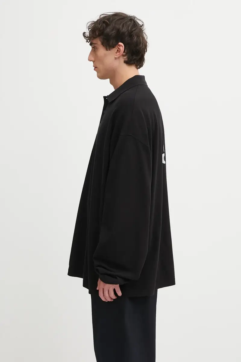 top a maniche lunghe in cotone 'Speed Devil' colore nero F25.URC.0479.050 miniatura 2