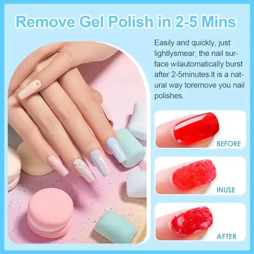 1 Pezzi Gel Nail Polish Remover, Remover Semipermanente Unghie, Solvente Per Smalto Per Unghie Professionale, Rimuove miniatura 2