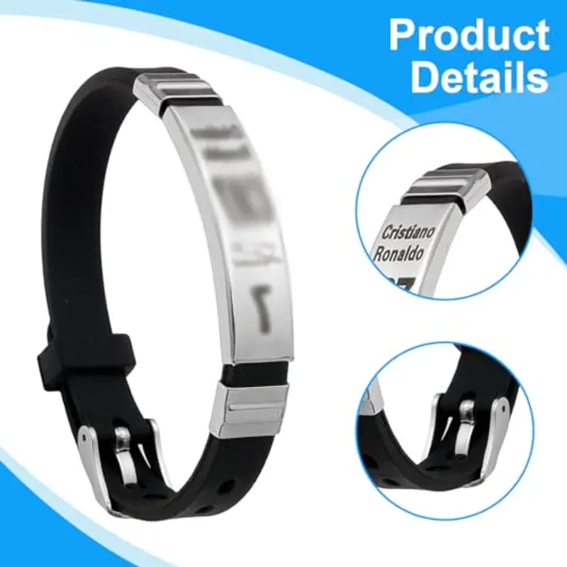 1 Pezzi Idee Regalo Ragazzo, Braccialetto di Calcio Basketball per Ragazzi, Regali Compleanno Natale per Figli, Nipoti Fratelli, Regalo Ragazzo 8 9 10 11 12 13 14 15 Anni Maschio Bracciale Bambino miniatura 3