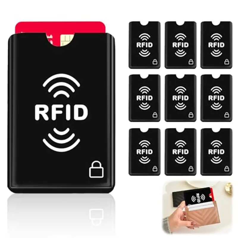 10 PCS Rfid Protection Card, Proteggi le tue Carte con Sicurezza, Set di Custodie RFID Bloccanti in Plastica, Certificato TÜV, Facile da Usare, Adatte a Tutte le Carte di Credito Comuni
