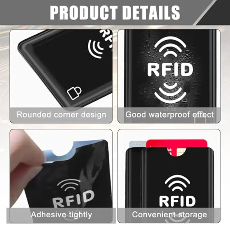 10 PCS Rfid Protection Card, Proteggi le tue Carte con Sicurezza, Set di Custodie RFID Bloccanti in Plastica, Certificato TÜV, Facile da Usare, Adatte a Tutte le Carte di Credito Comuni miniatura 3
