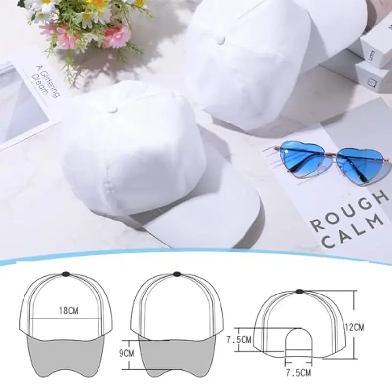 10 Pezzi berretto graffiti, berretto da dipingere per bambini, berretto da baseball fai da te, berretto da baseball per miniatura 2