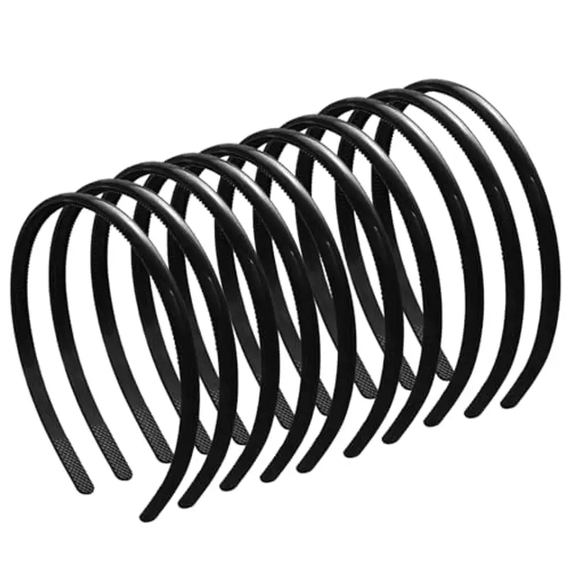 10 Pezzi Cerchietto Per Capelli,Cerchietto Capelli in Plastica con Denti,Denti Fasce per Sottili Cerchietti Fai Da