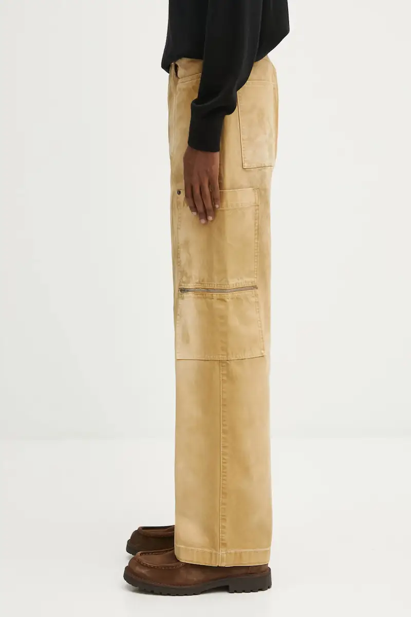 pantaloni in cotone uomo colore beige AAMPA0512FA01 miniatura 2