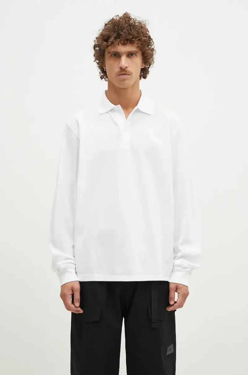 top a maniche lunghe in cotone colore bianco AAMTS0485FA01