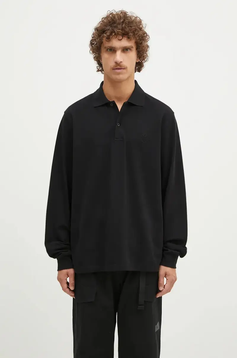 top a maniche lunghe in cotone colore nero AAMTS0485FA01