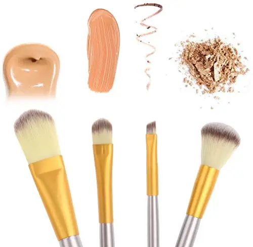 18 Pezzi Set di Pennelli Trucco Con Custodia da Viaggio Manico in Legno Professionale Kabuki in Fibra Sintetica Premium miniatura 3
