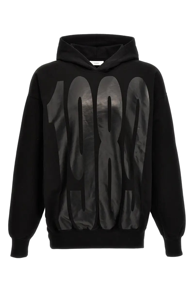 Felpa Con Cappuccio 1989 Faded Logo Nero
