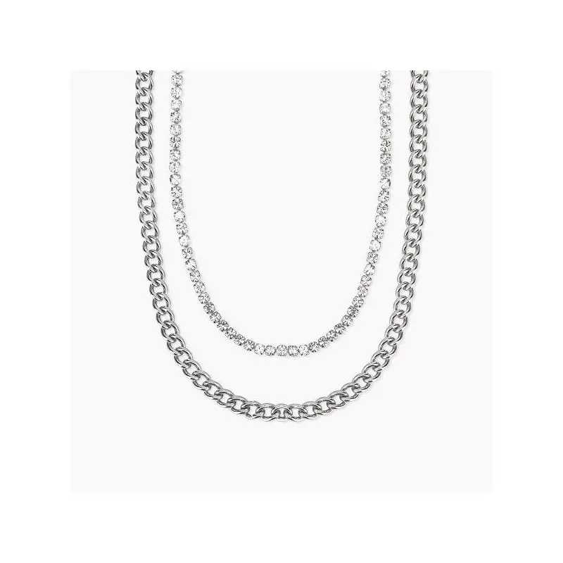 Girocollo In Acciaio 316L Cristalli - 2 Jewels