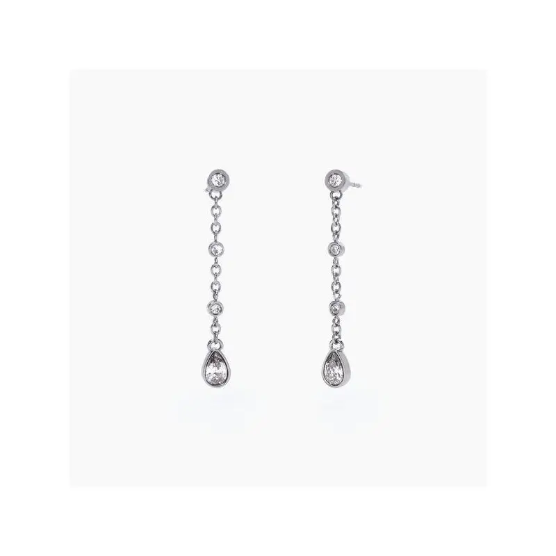 Orecchini In Acciaio 316L Cristalli - 2 Jewels