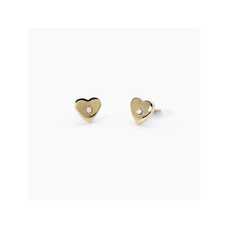 Orecchini In Acciaio 316L Pvd Giallo Cristalli - 2 Jewels