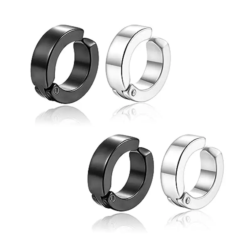 FSYXK Orecchini Uomo Nero 939671