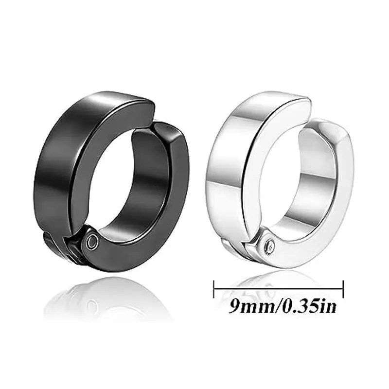 FSYXK Orecchini Uomo Nero 939671 miniatura 2