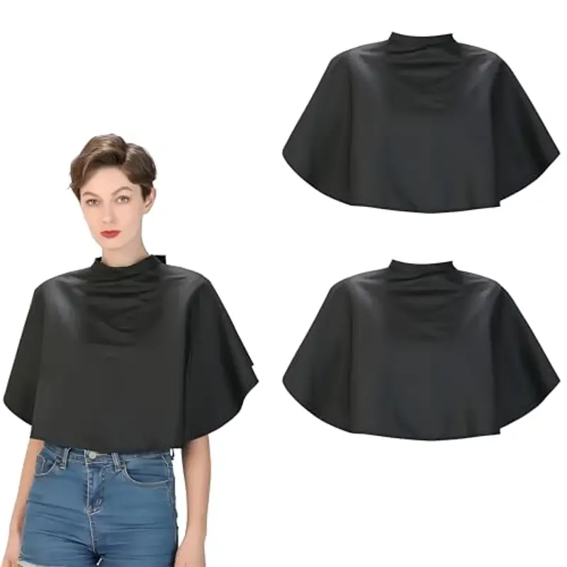 2 Pezzi Mantella per Taglio Capelli, Mantella per Tinta dei Capelli, Scialle per Barbiere in Nylon, Mantella per