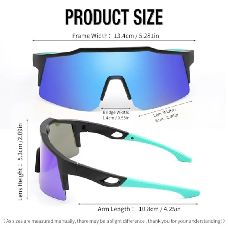 2 Pezzi Occhiali da Sole Bambino Bambina, Polarizzati Protezione UV400 Occhiali Veloci Occhiali Sportivi Running Ciclismo Tennis per 5 a 14 Anni miniatura 3