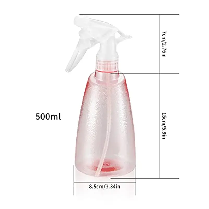 2 Pezzi Spruzzatore Acqua 500ml, Flacone Spray Acqua, Spruzzino Nebulizzatore Piante, Flaconi Spray Atomizzatore in Plastica, Vaporizzatore Acqua per Giardino, Parrucchiere, Piante - Rosa/Verde miniatura 2