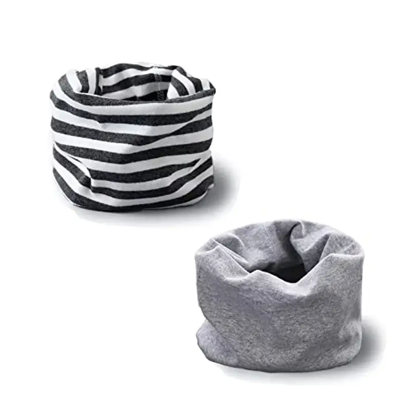 2 sciarpe scaldacollo per bambini in cotone, per autunno e inverno, sciarpa, collo caldo per ragazza e ragazzo (Ragazzo-E)