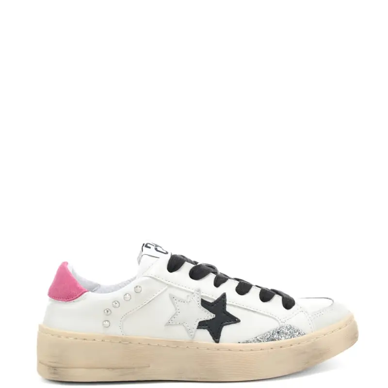 sneakers da donna enjoy star con inserti a contrasto colore bianco nero