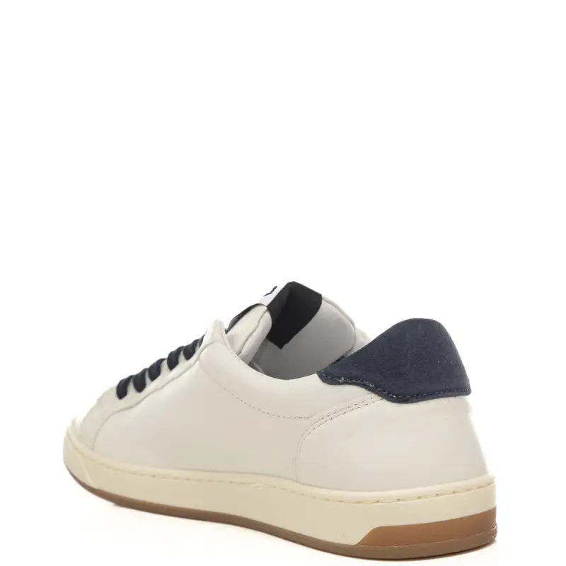 sneakers da uomo now star con inserti in suede bianco blu miniatura 3
