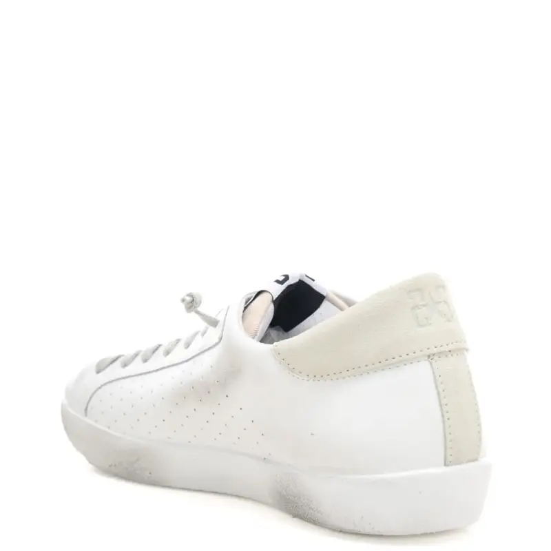 sneakers da uomo prime star in vera pelle con inserti in suede effetto vintage bianco ghiaccio miniatura 2