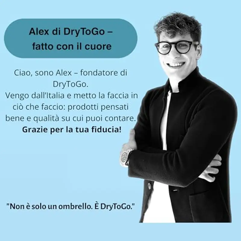 2 X ombrello pieghevole I apertura e chiusura automatica I resistente al vento, impermeabile e compatto I ombrello da viaggio leggero con manico antiscivolo I perfetto per uomo e donna I Drytogo miniatura 3