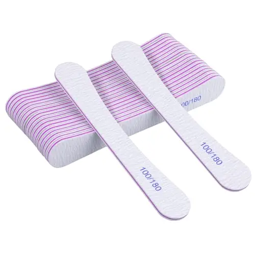 20 Pezzi lime per unghie 100/180, lima per unghie professionale a doppia faccia riutilizzabile per uso domestico e