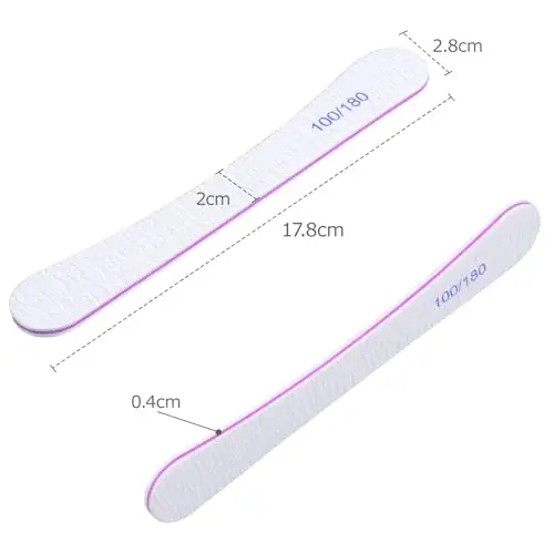 20 Pezzi lime per unghie 100/180, lima per unghie professionale a doppia faccia riutilizzabile per uso domestico e miniatura 2