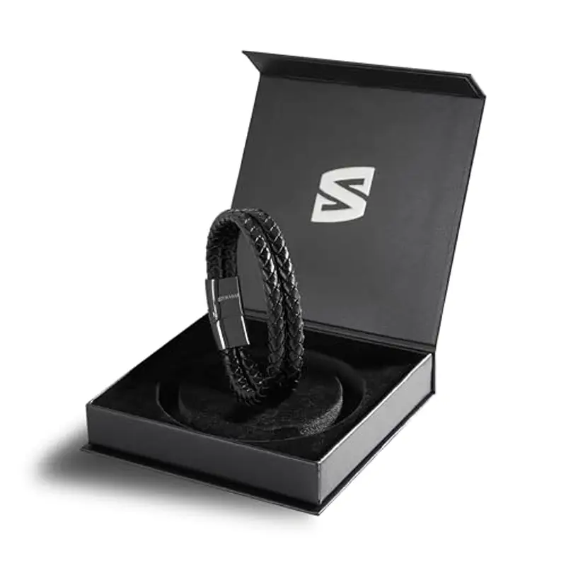 SERASAR Bracciali Uomo Nero 2201270 miniatura 2