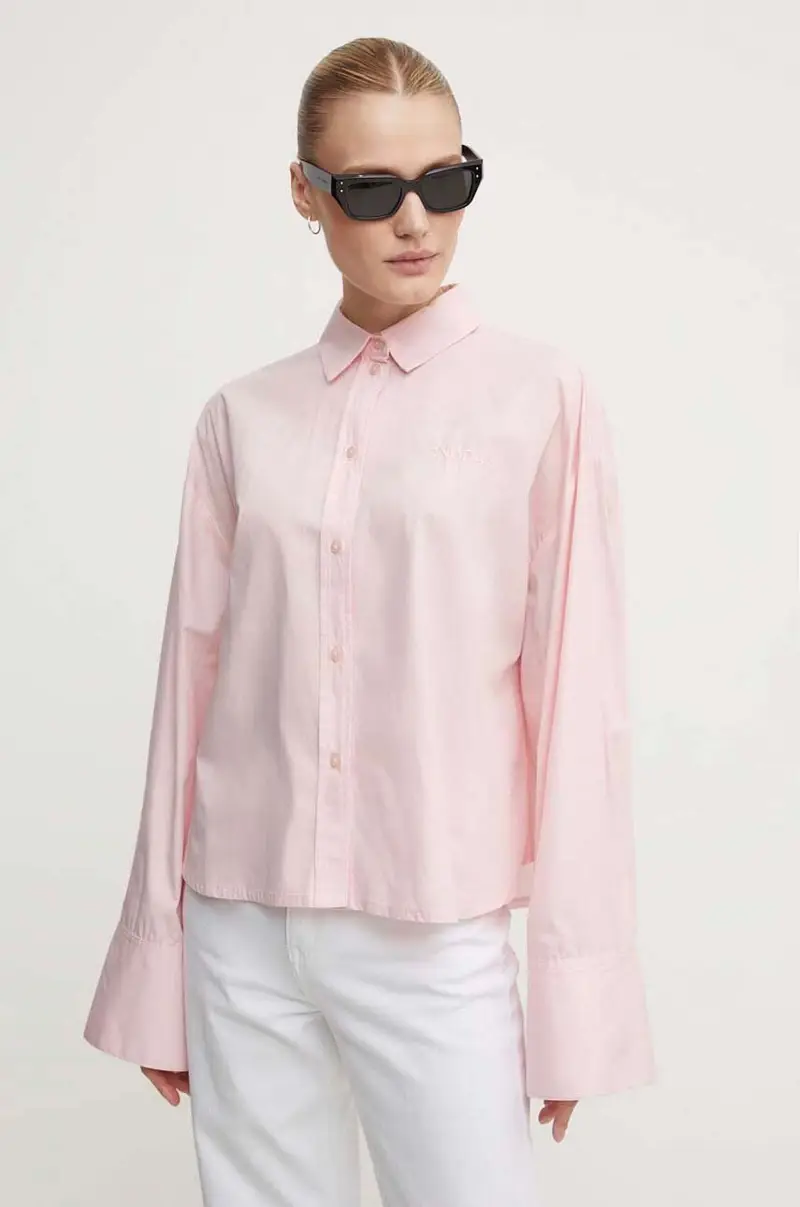 camicia in cotone 2ND Clara - Fine Crispy Popli donna colore rosa 2244135287 miniatura 4