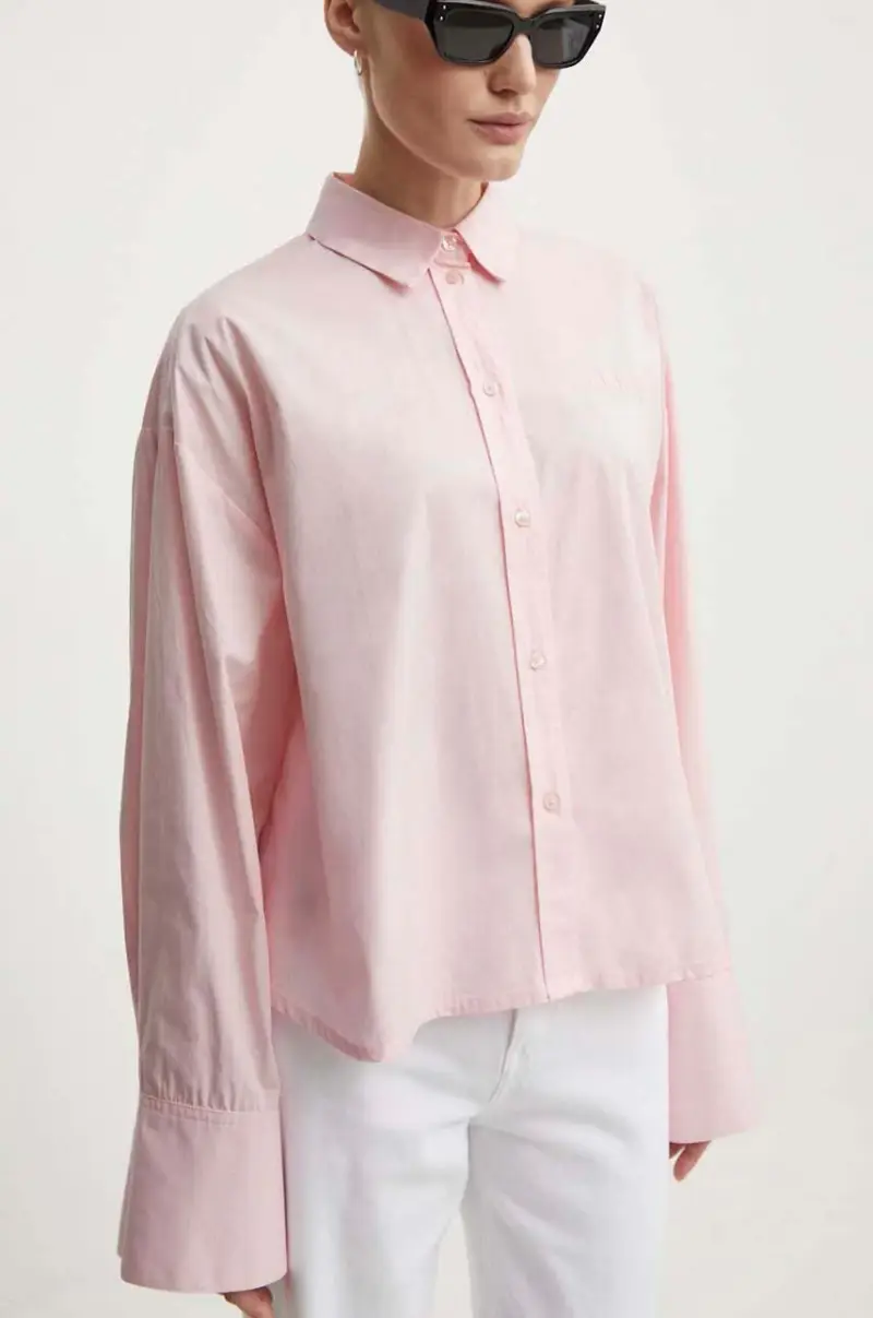 camicia in cotone 2ND Clara - Fine Crispy Popli donna colore rosa 2244135287