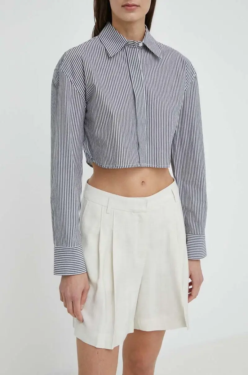 camicia in cotone 2ND Josh - Daily Lines donna colore grigio 2242130276