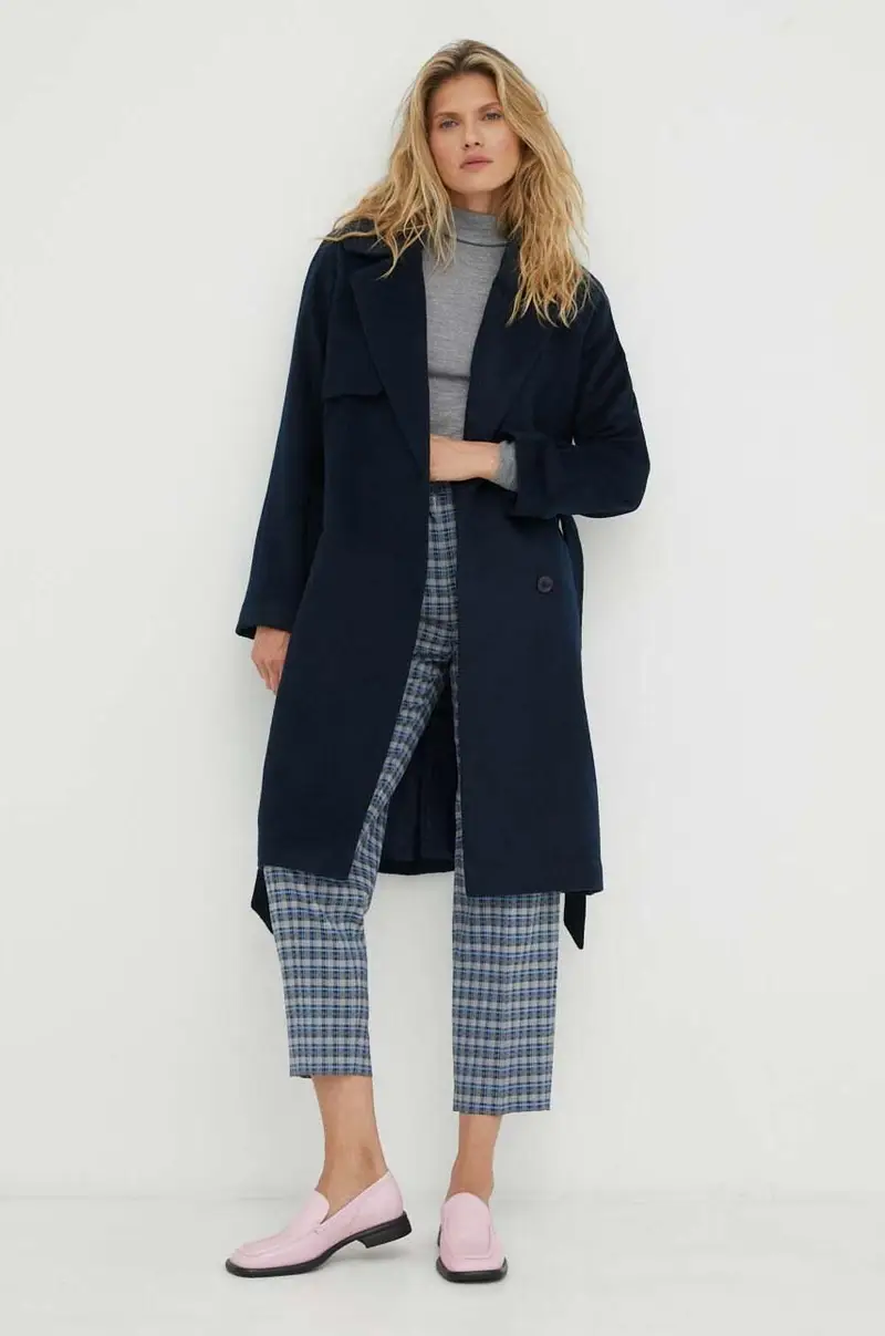 cappotto in lana Livia Blu navy miniatura 2