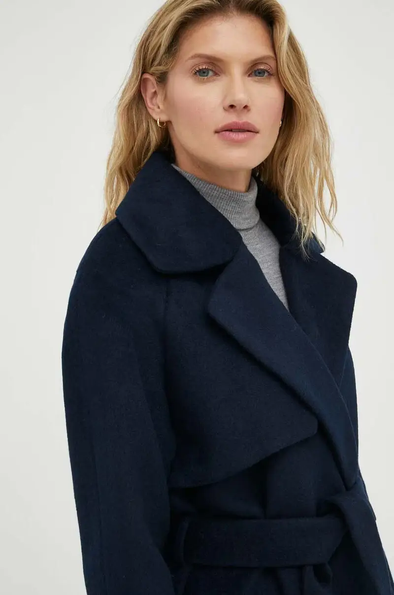 cappotto in lana Livia Blu navy miniatura 4