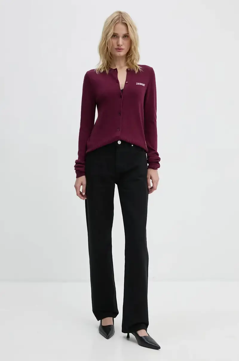 cardigan con aggiunta di lana Vinny TT colore violetto 2245341408 miniatura 2