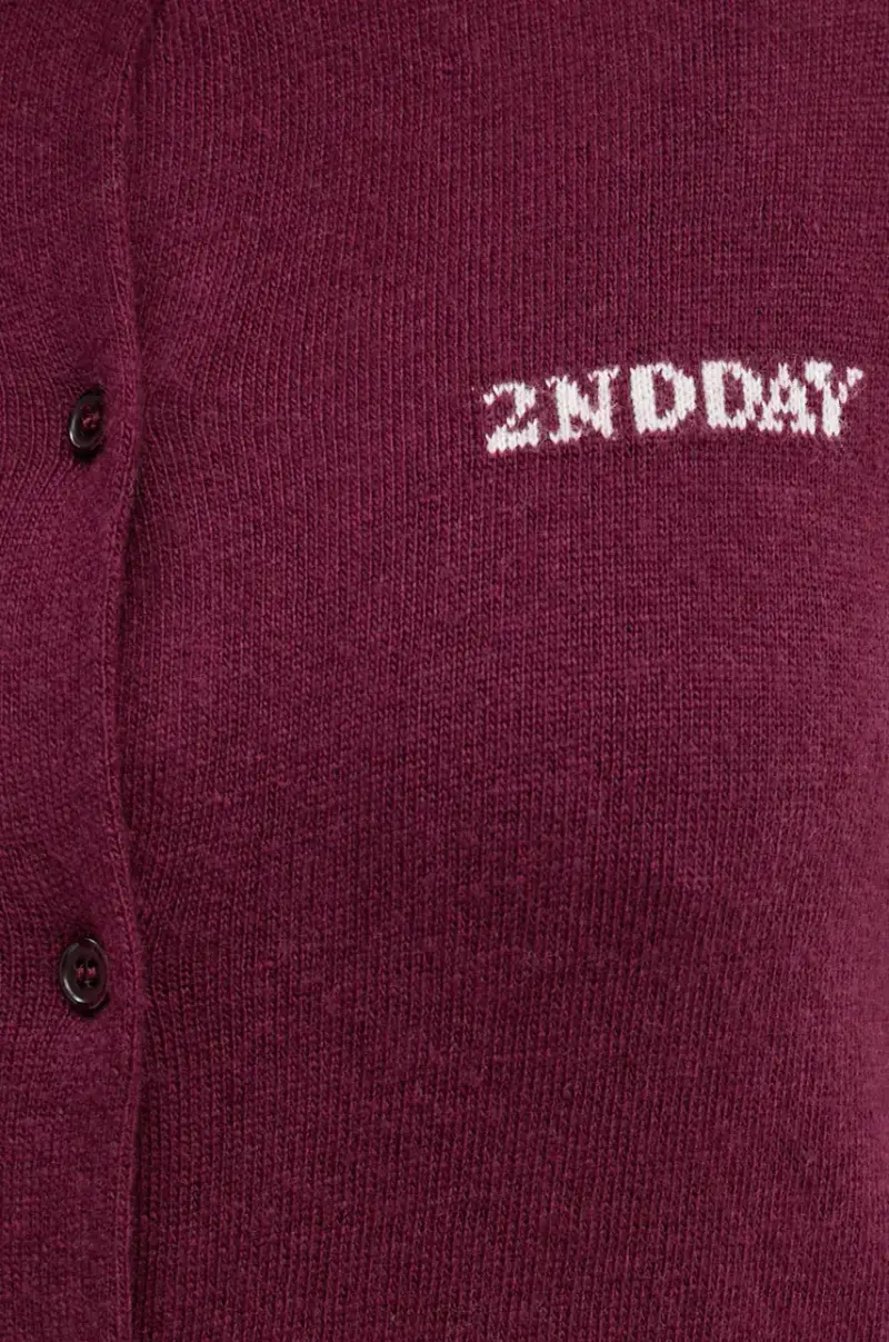 cardigan con aggiunta di lana Vinny TT colore violetto 2245341408 miniatura 5