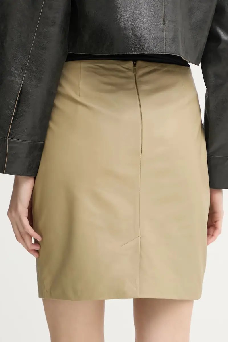 gonna in pelle Ceciliana colore beige 2252552642 miniatura 3