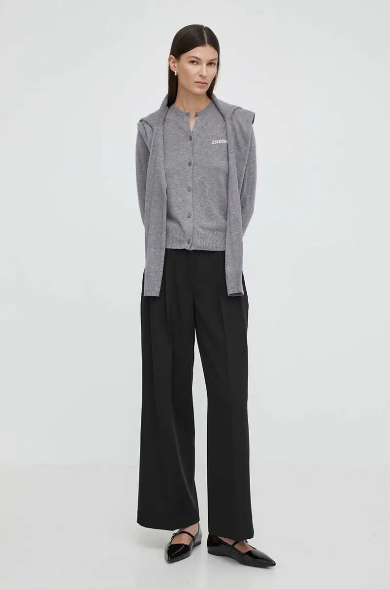 kardigan con aggiunta di lana 2ND Vinny TT - Soft Wool Blen colore grigio 2000341408 miniatura 2