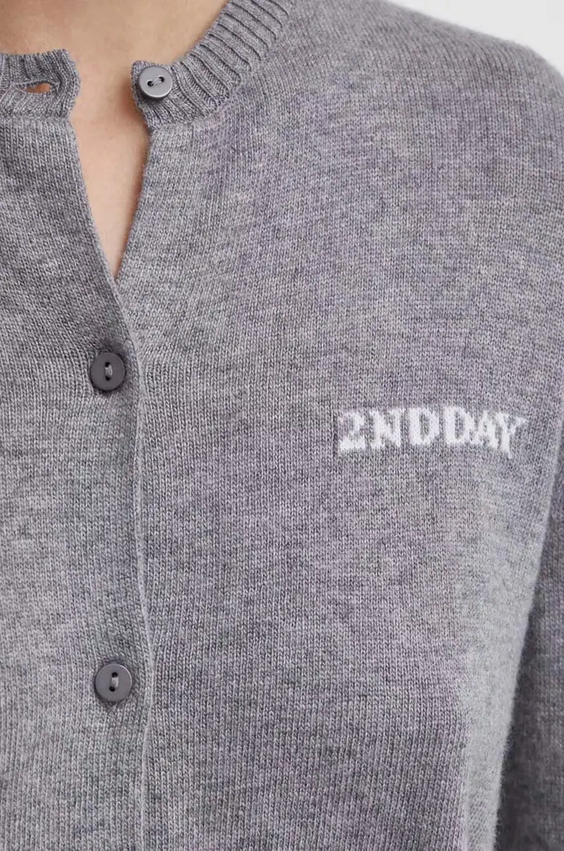 kardigan con aggiunta di lana 2ND Vinny TT - Soft Wool Blen colore grigio 2000341408 miniatura 5