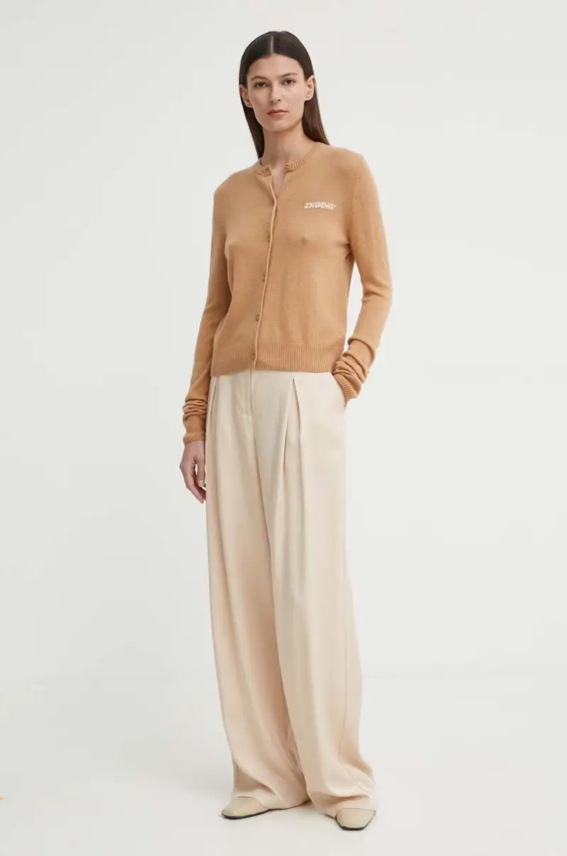 kardigan con aggiunta di lana 2ND Vinny TT - Soft Wool Blen colore marrone 2000341408 miniatura 2